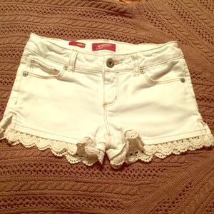 Girls Arizona denim shorts size 8 reg. w/lace